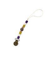 Load image into Gallery viewer, Petite Football Pacifier Clip - Food Grade BPA Free Silicone
