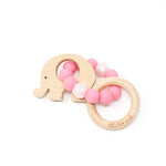 Load image into Gallery viewer, Elephant Rattle - Food Grade Silicone &amp; Beech Wood Teether
