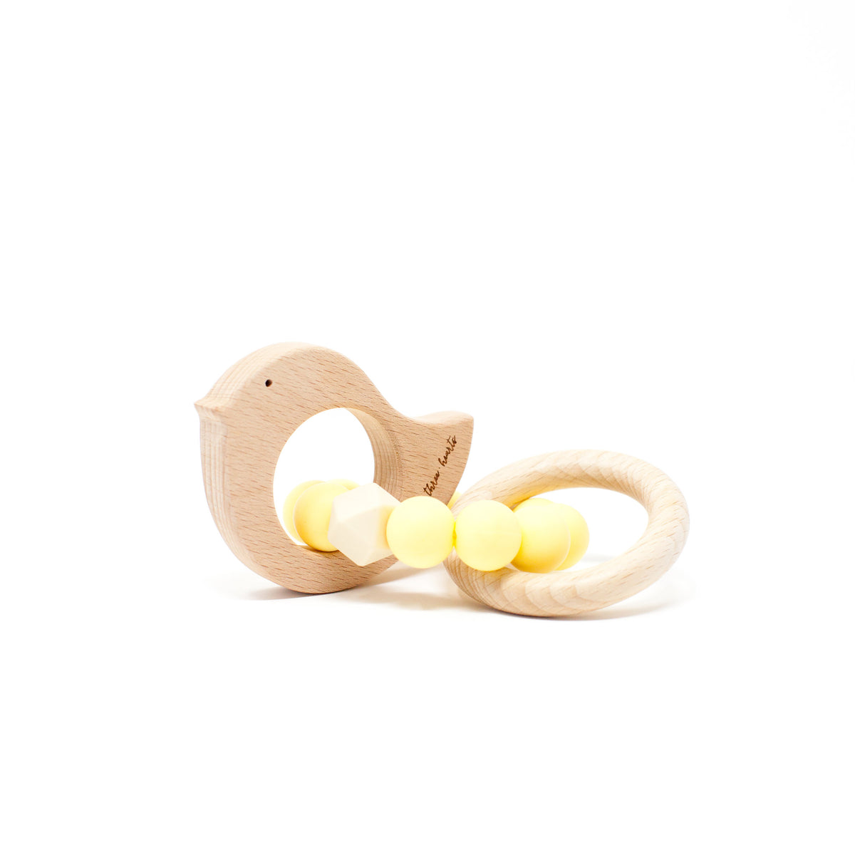 Dove Rattle - BPA Free Silicone & Beech Wood – Three Hearts Modern Teething  Accessories