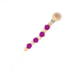 Load image into Gallery viewer, Grande Rosette Pacifier Clip - BPA Free Silicone &amp; Natural Beech Wood
