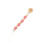 Load image into Gallery viewer, Grande Rosette Pacifier Clip - BPA Free Silicone &amp; Natural Beech Wood
