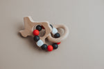 Load image into Gallery viewer, College Inspired Texas Rattle - Beech Wood &amp; Food Grade Silicone
