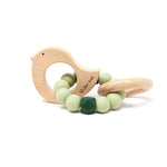 Load image into Gallery viewer, Dove Rattle - BPA Free Silicone &amp; Beech Wood
